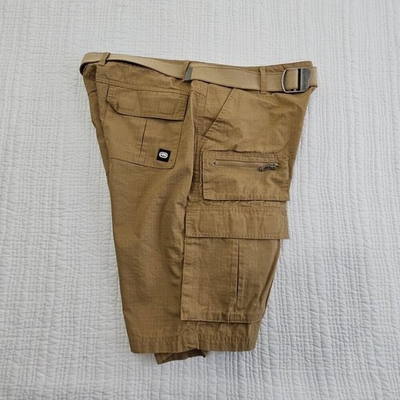 Ecko Unltd Cargo Utility Tactical Shorts Men's 36 Tan Belted 12" Inseam NEW NWT - Picture 8 of 16